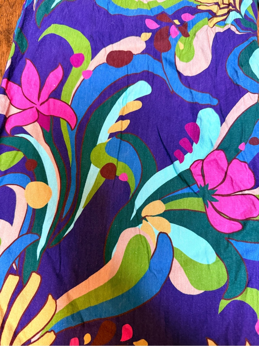 INC International Concepts Floral Palazzo Pants Size 14 Boho Wide Leg w Pockets - Picture 9 of 13